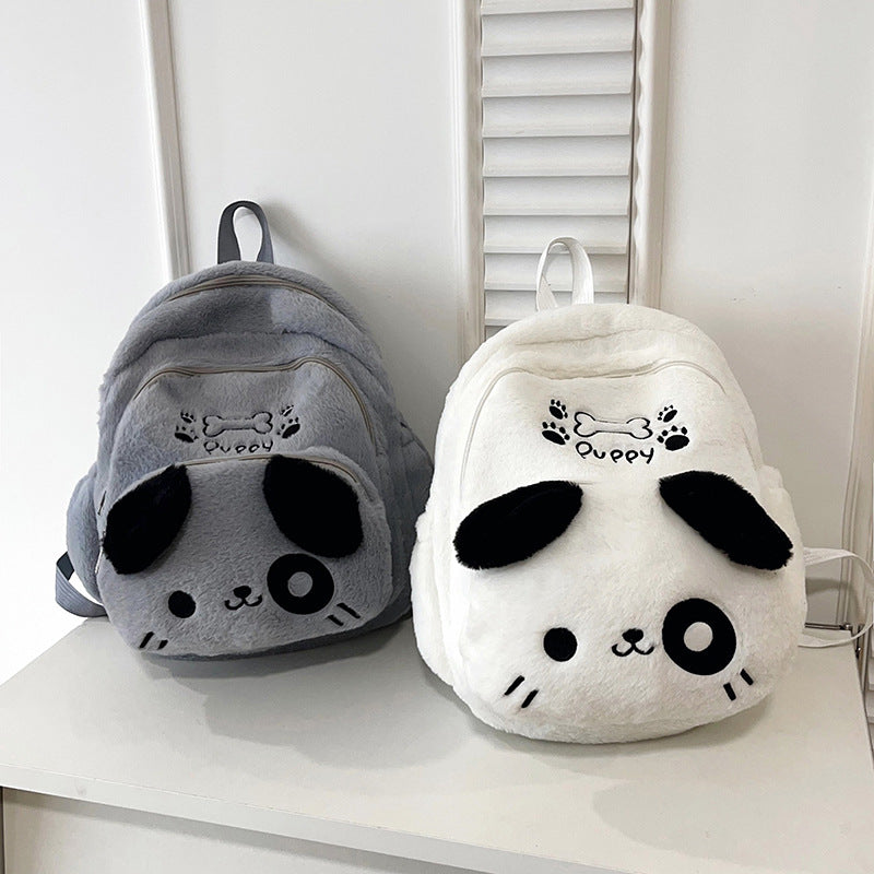 Plush Backpack in Cute Dog Design Bowlift