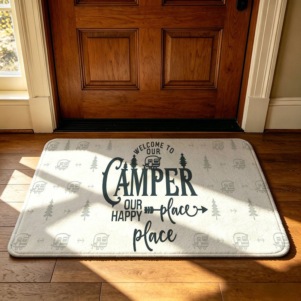 Artistic Outdoor-Themed Welcome Mat