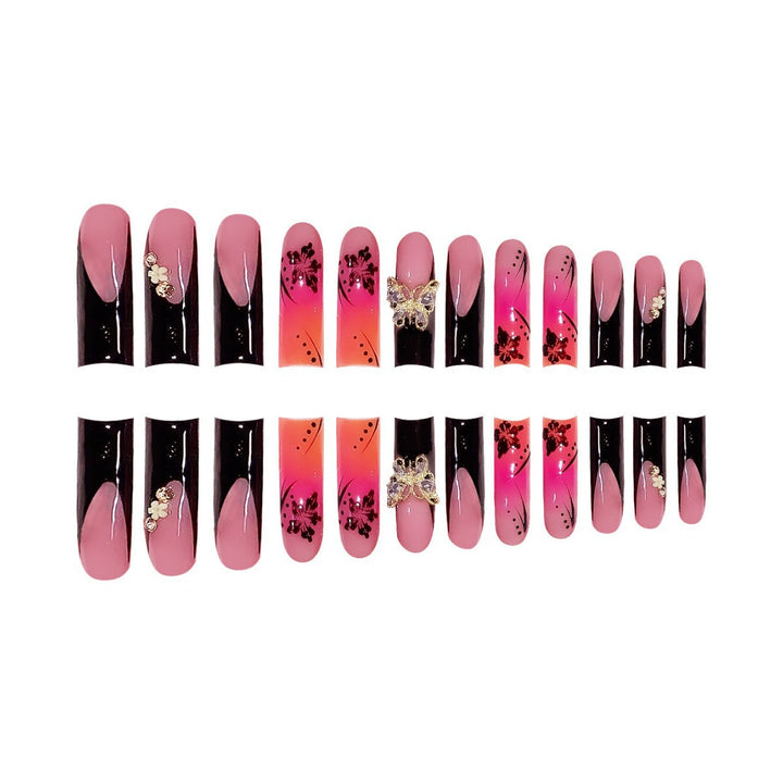 Premium 3D Floral Press-On Nail Art Bowlift