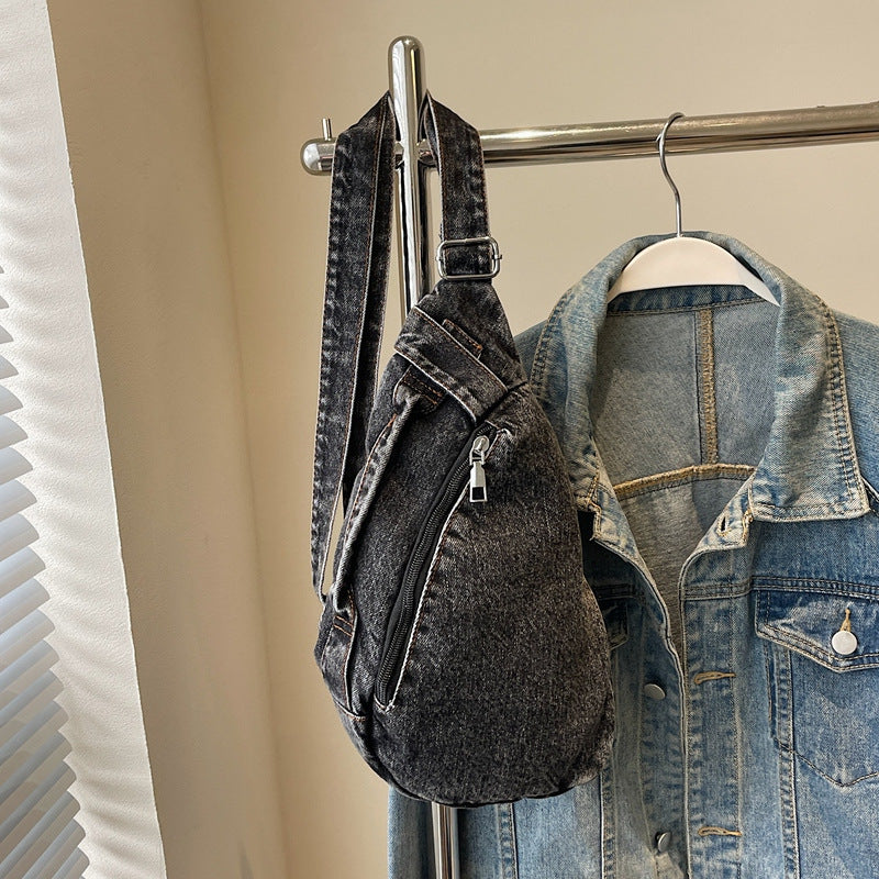 Casual Denim Sling Bag Bowlift