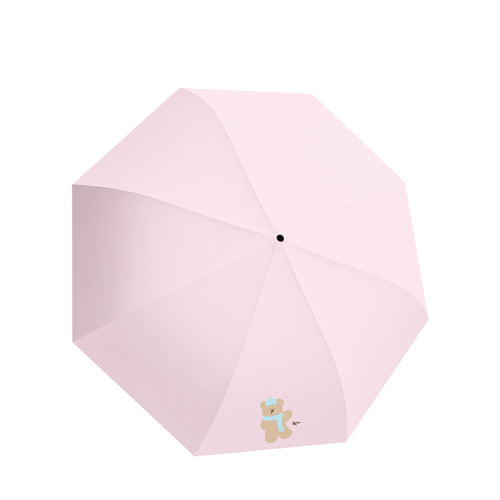 Ladies Kid-Friendly Umbrella with Fun Bear Design Bowlift