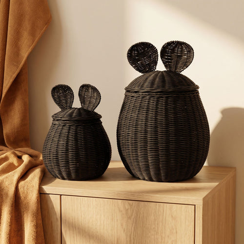 Playful storage basket with lid and ear design Bowlift