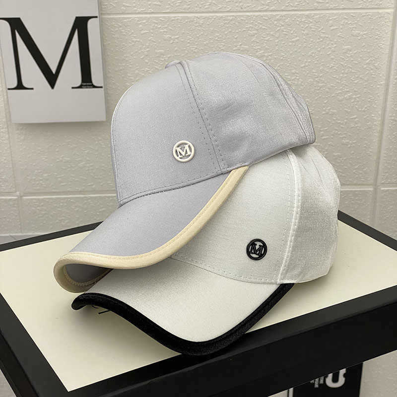 Women's Shiny Satin Baseball Cap Bowlift