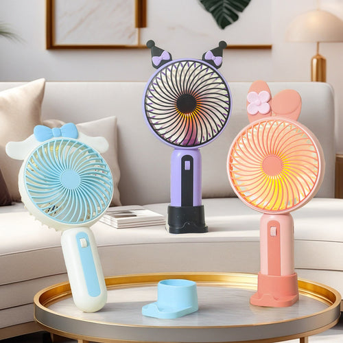 Women Portable USB Hand Fan with Cute Design Bowlift