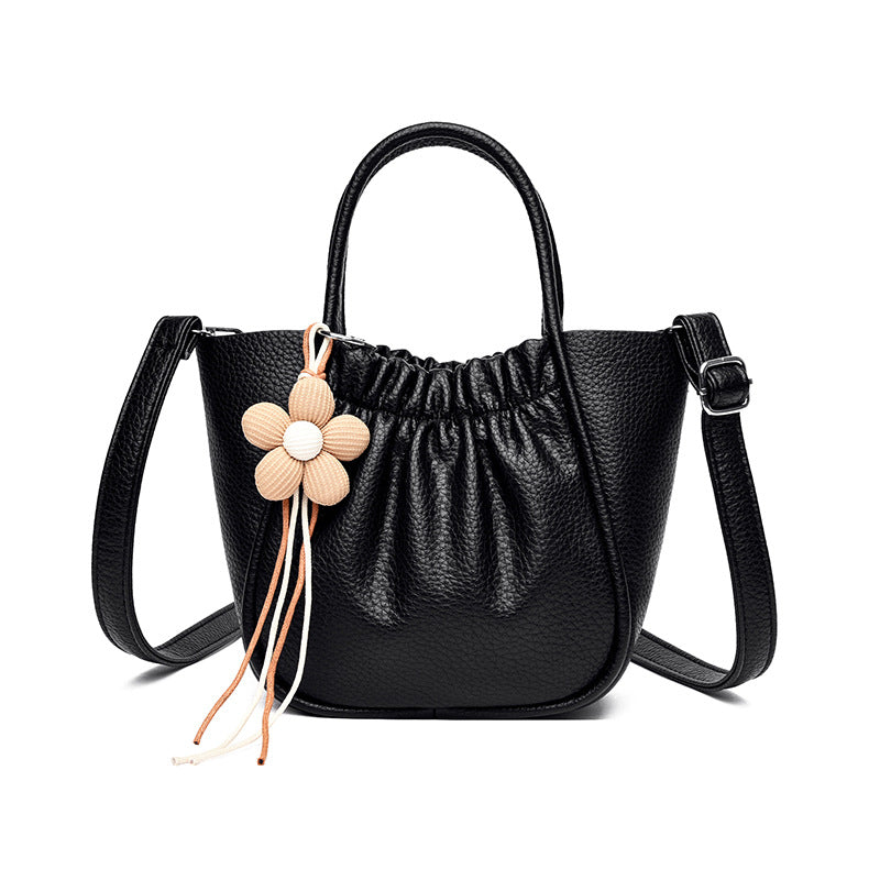 Chic Faux Leather Handbag Bowlift