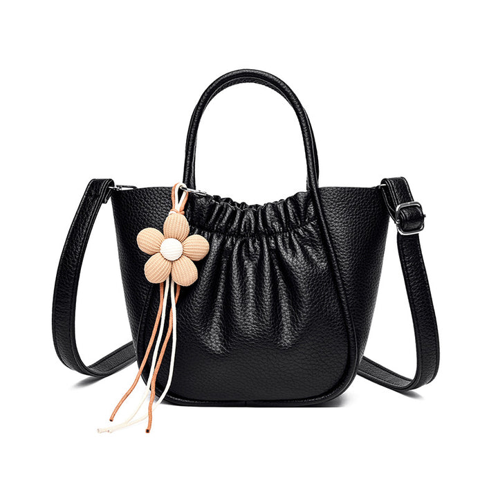 Chic Faux Leather Handbag Bowlift