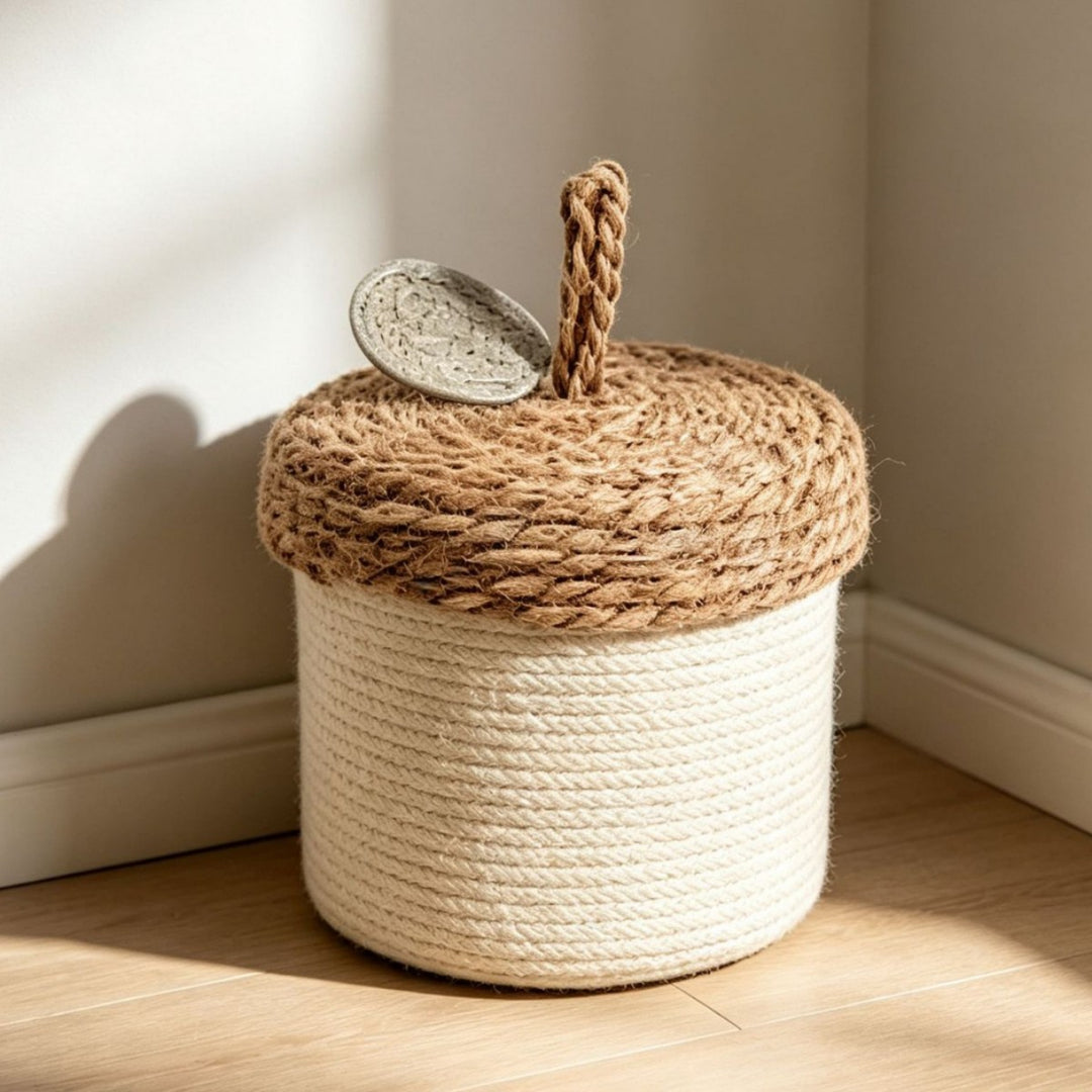 Handcrafted Vintage-Style Storage Basket Bowlift