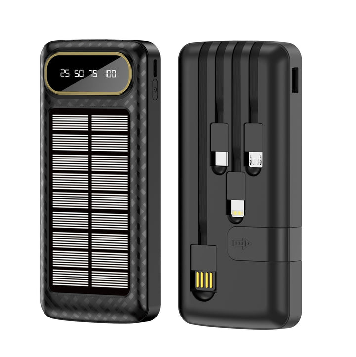 Portable Solar Power Bank with Integrated Charging Technology and Digital Display Bowlift