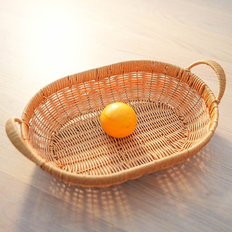 Handcrafted Round Wicker Fruit Bowl Bowlift
