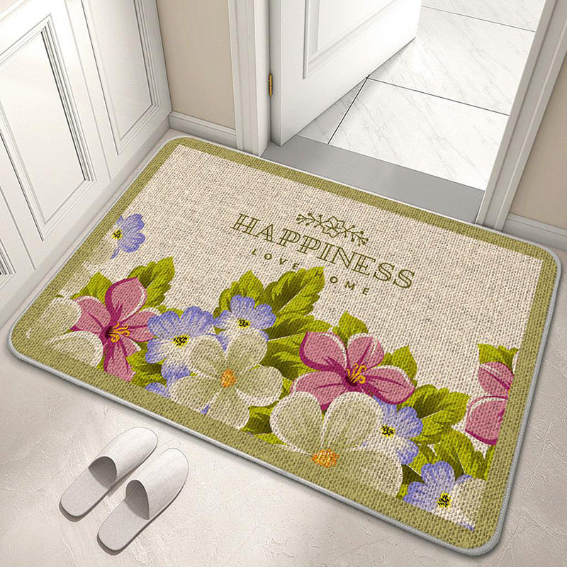 Decorative Floral Welcome Mat Bowlift