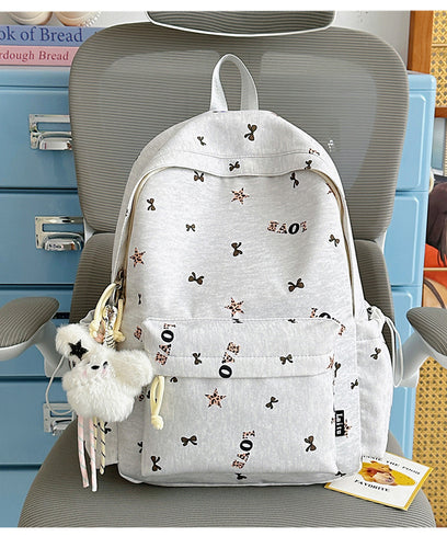 Casual Graphic Print School Backpack