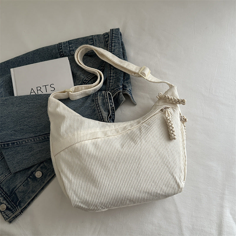 Eco-Friendly Ribbed Crossbody Bag Bowlift