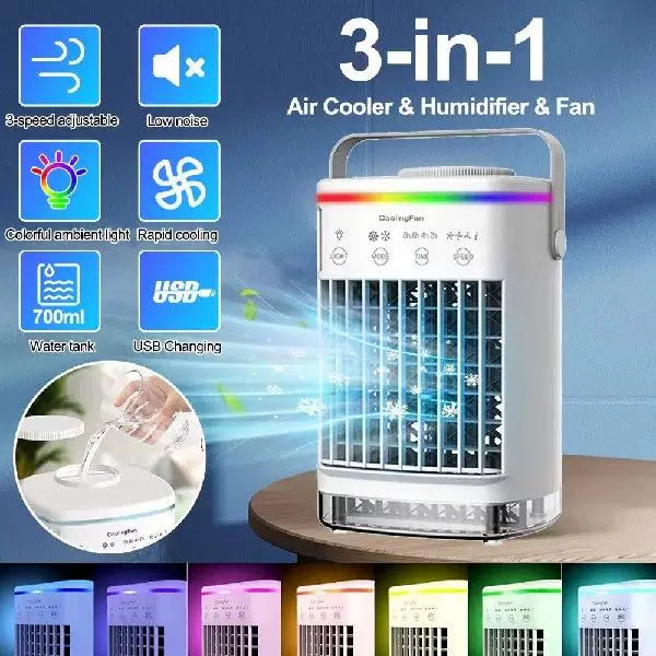 Unisex One Size compact USB rechargeable vaporizer personal air cooler with removable water tank and carrying handle Bowlift