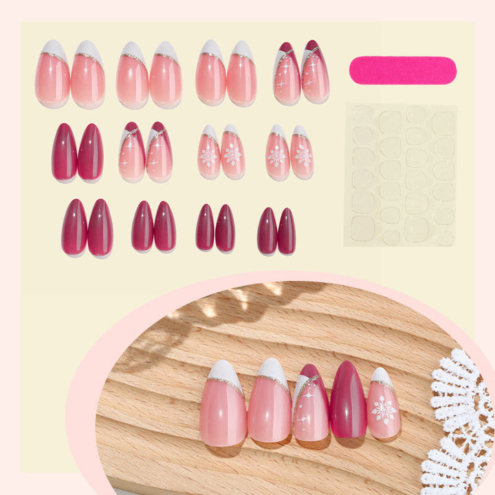 Elegant Decorative Long Press-On Nails Bowlift