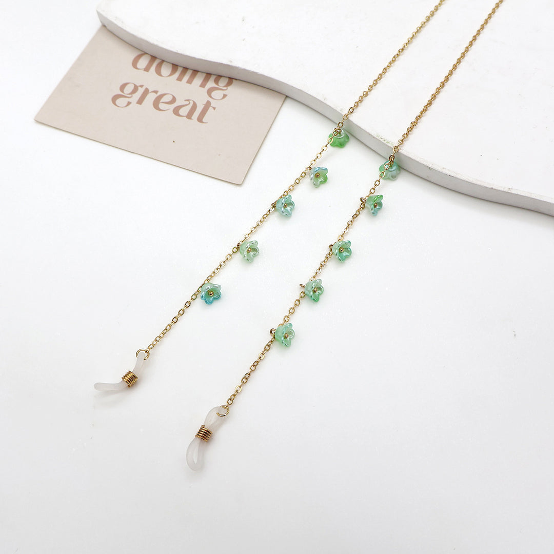 Floral Embellished Eyewear Chain Bowlift