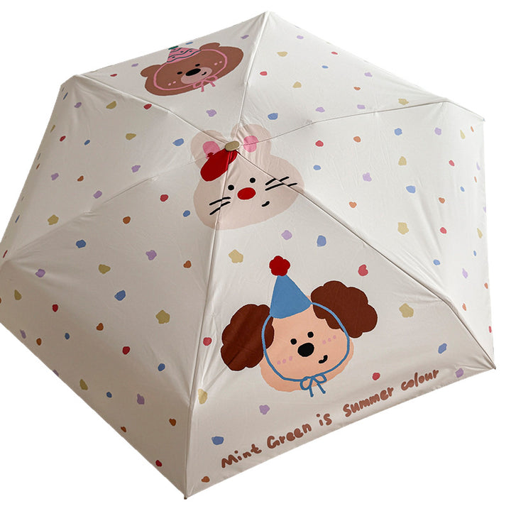Women's compact umbrella with elegant leaf design Bowlift