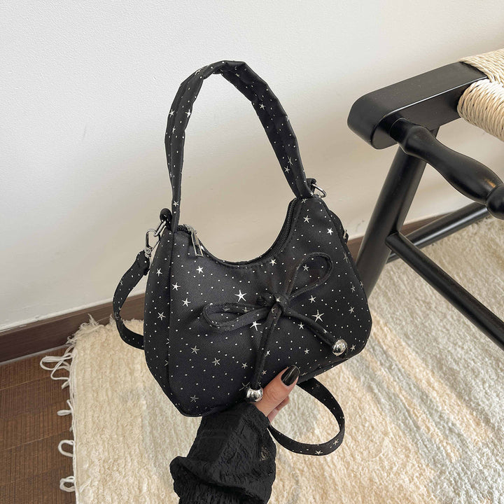 WoDecorative Star-Patterned Hobo Bag Bowlift