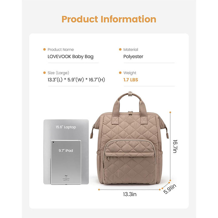 Multifunctional diaper backpack with insulating compartments Bowlift