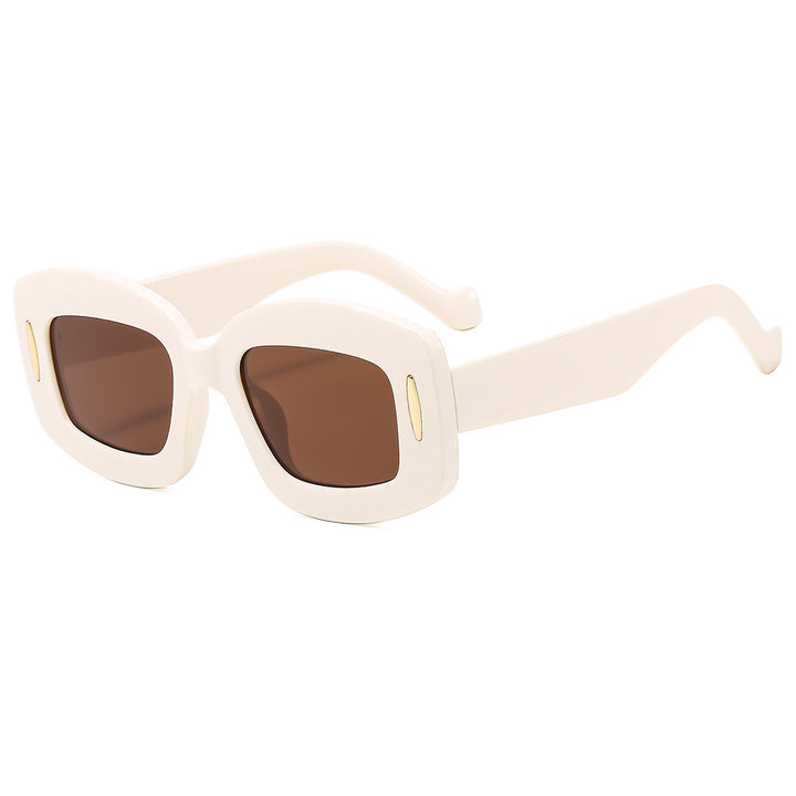 Women's Fashion Square Sunglasses with Trendy Frame Bowlift