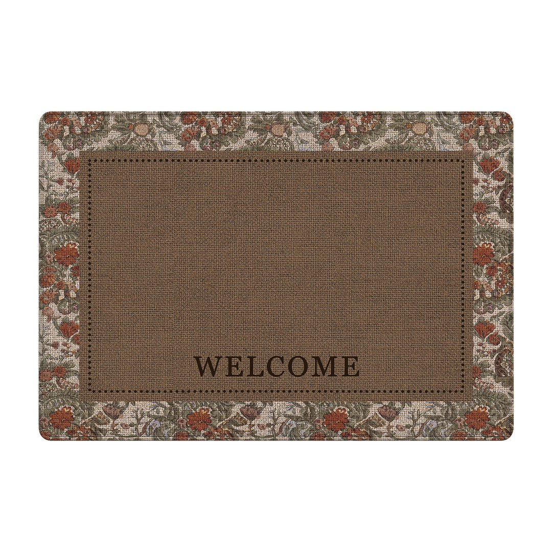 Floral Patterned Entryway Mat Bowlift