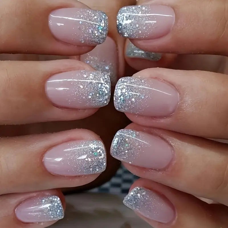 Glittery Acrylic Nail Enhancements Bowlift