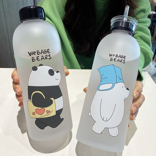 Women's creative drinking bottle with playful panda design Bowlift
