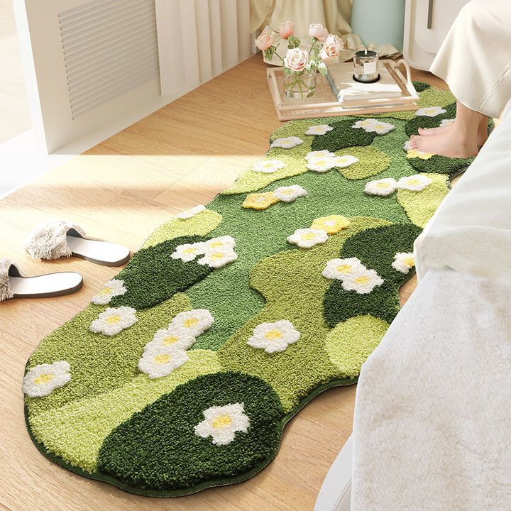 Unisex Floral Pattern Bath Mat Bowlift