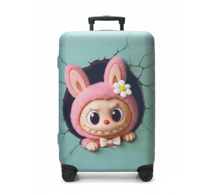 Unisex nan elastic suitcase cover with 3D dog design for trolley, stretchy and scratch-resistant Bowlift