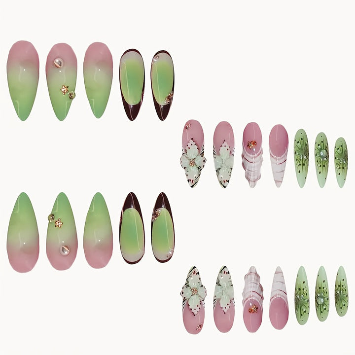 Floral Decorative Nail Art Enhancements Bowlift