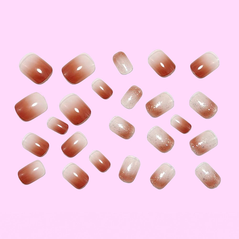 Art nails with delicate gradient colors and glitter effects Bowlift