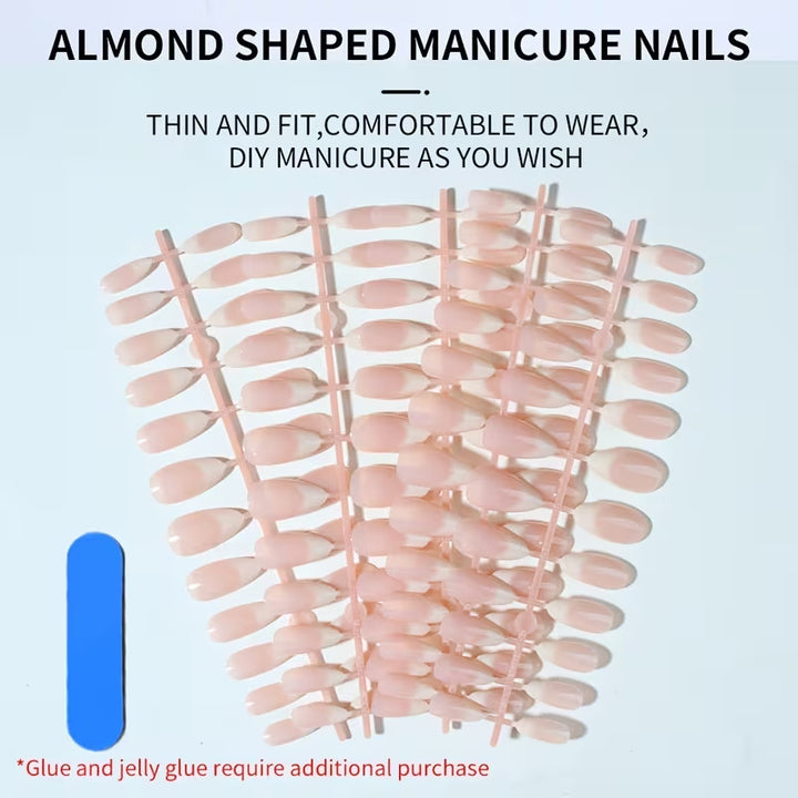 Premium Long-Lasting Almond Shaped Nail Tips Bowlift
