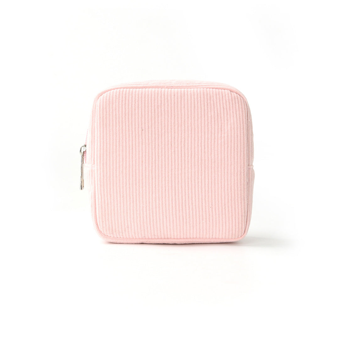 Cosmetic storage bag with structured surface Bowlift