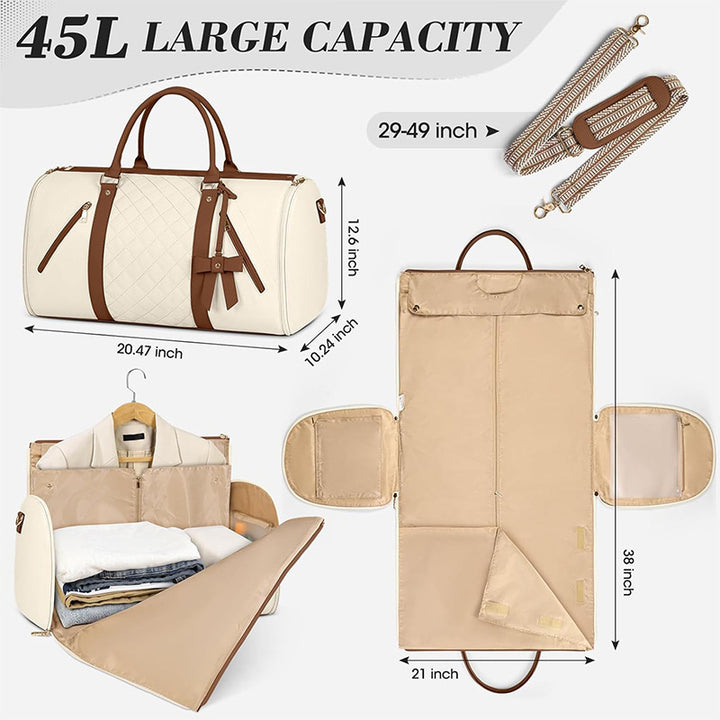 Exclusive travel bag with integrated suit storage Bowlift