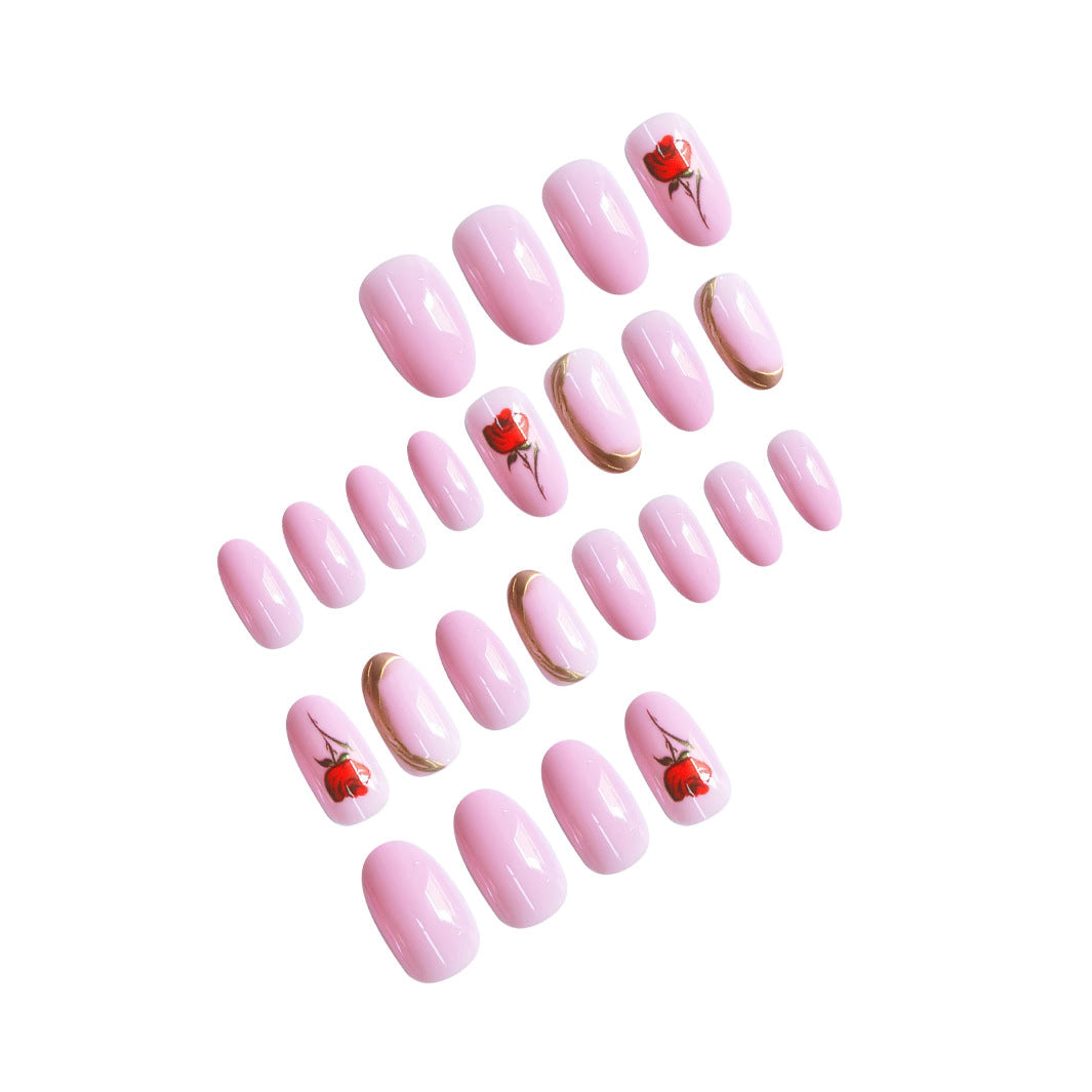 Floral Rose Nail Art Bowlift