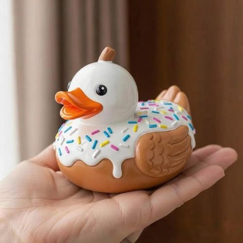 Decorative figure rubber duck with surprise element Bowlift