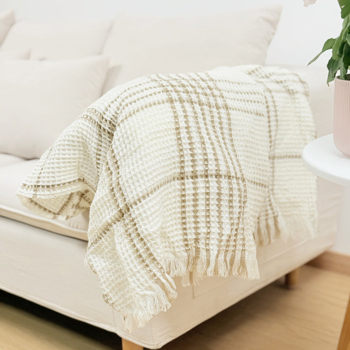 Soft Cotton Waffle Weave Blanket