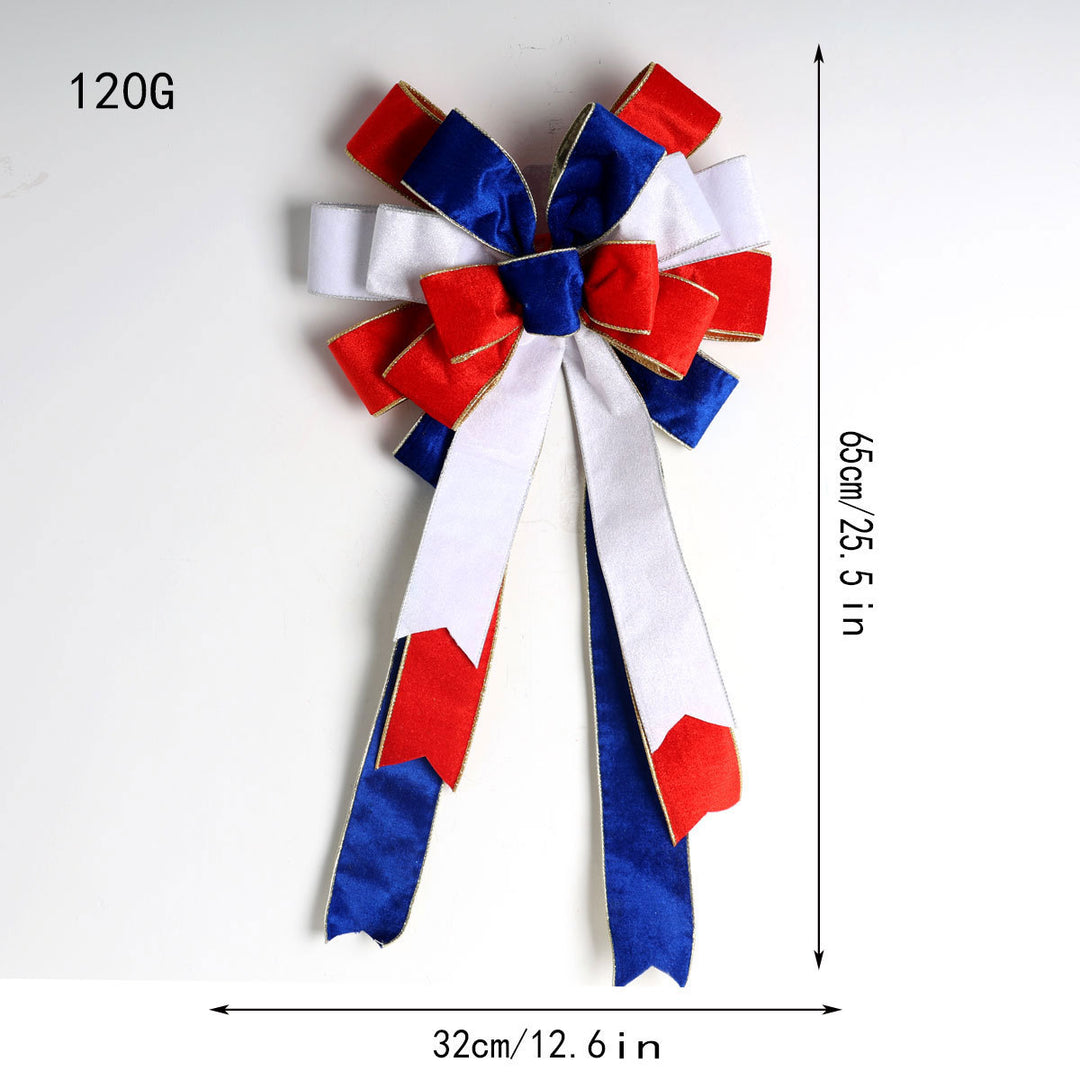 Unisex decorative bow made of ribbon with long ribbons for door and wall Bowlift