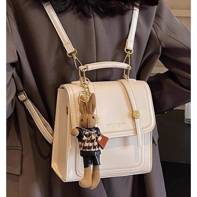 Vintage-Inspired Structured Crossbody Bag Bowlift