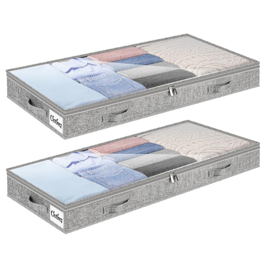 Under-Bed Storage Organizer with Zipper Closure