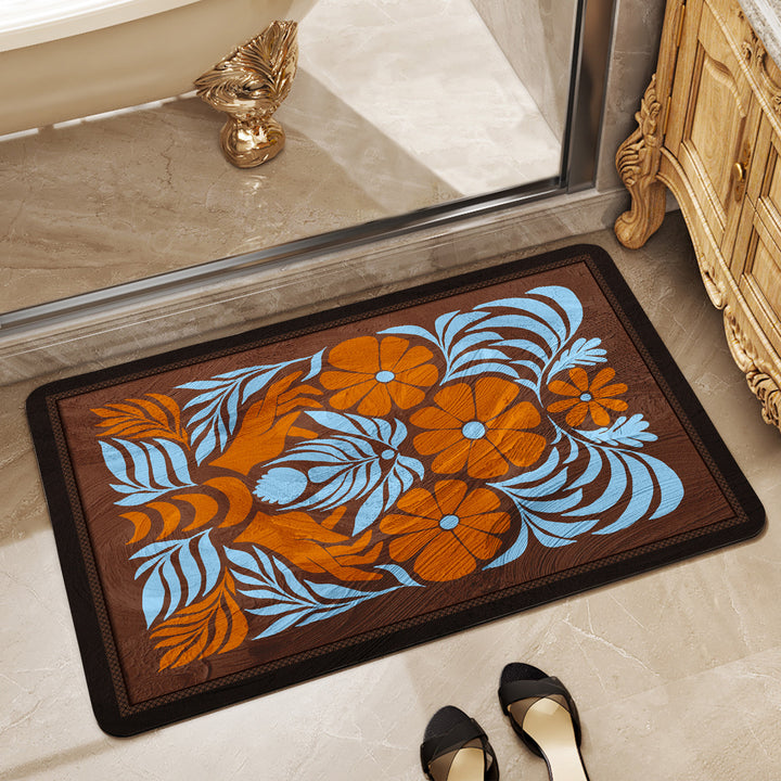 Floral Print Area Rug Bowlift