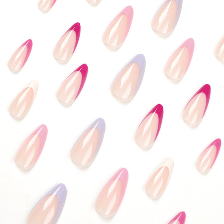 Artful Nail Tips with Creative Gradient Color Bowlift