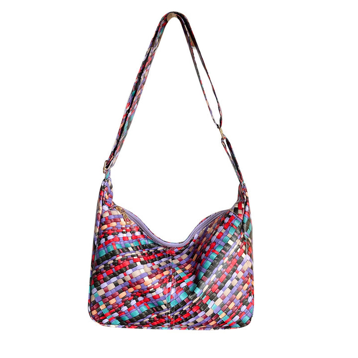 WoColorful Woven Hobo Bag Bowlift