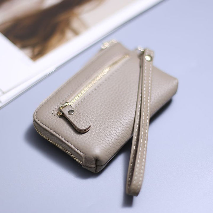 Luxe Textured Zippered Wallet Bowlift