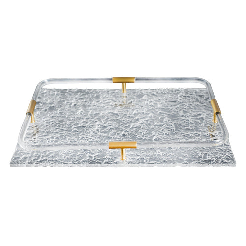 Decorative Glass Serving Tray