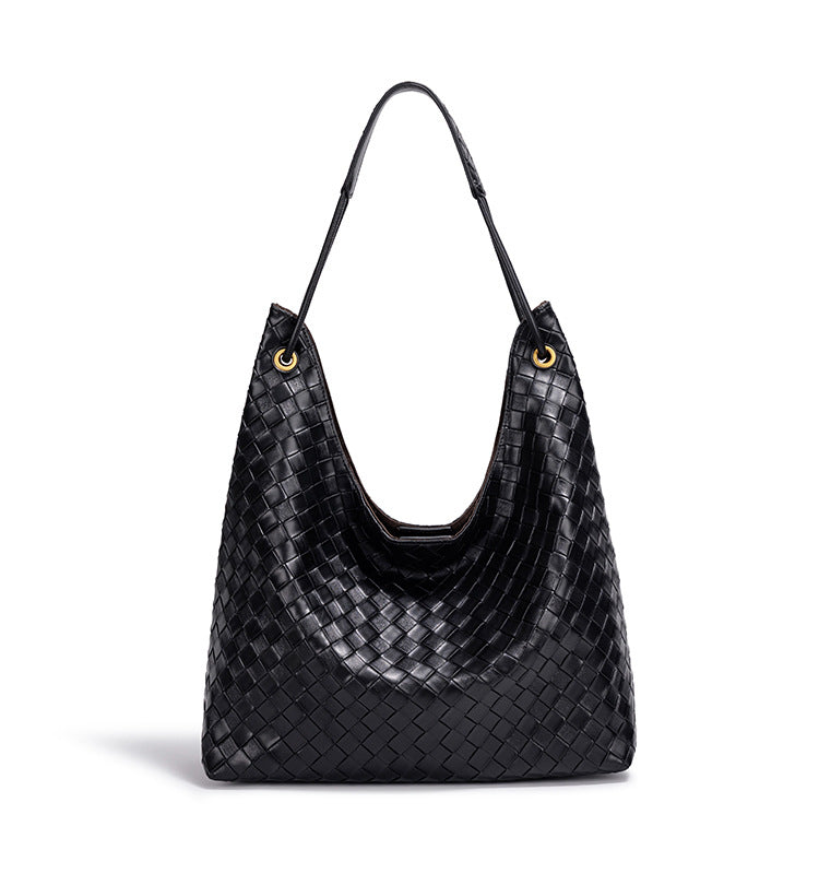 Stylish Woven Hobo Handbag Bowlift