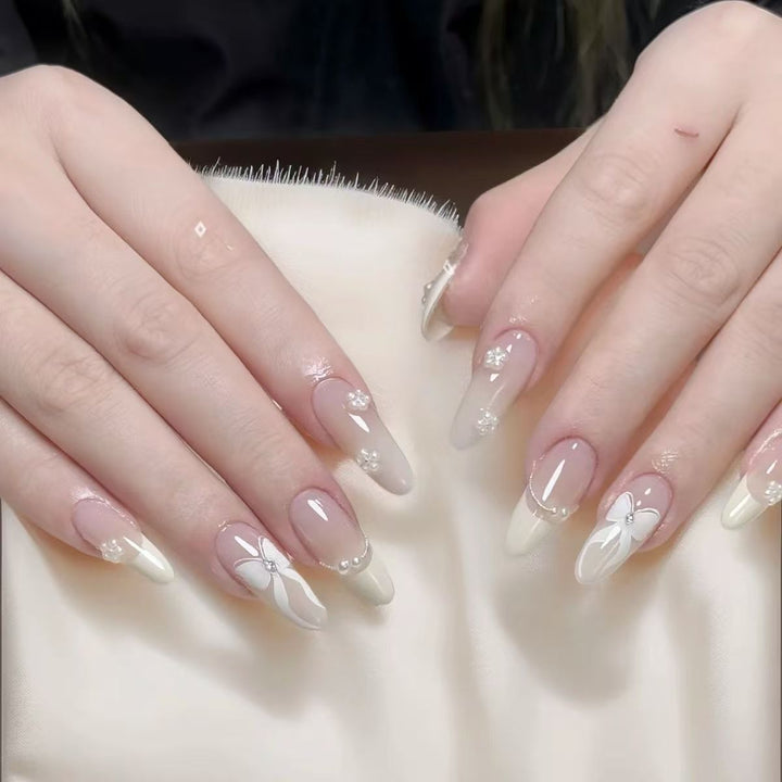Ombre Glossy Press-On Nail Extensions Bowlift