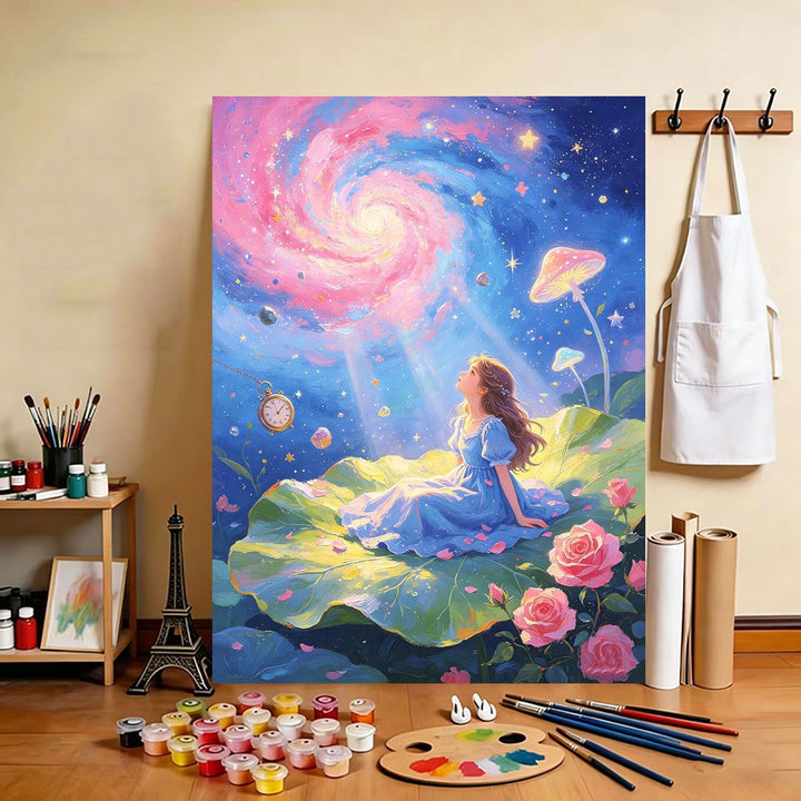Dreamy Celestial Painting Canvas Art Bowlift
