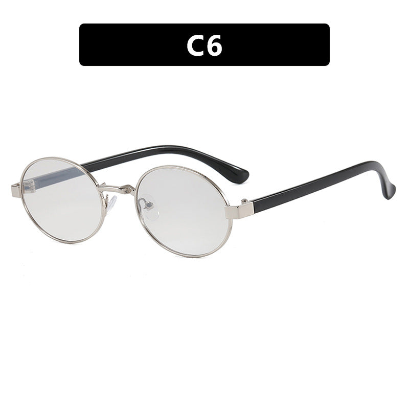 Women's round glasses with elegant metal frame and adjustable nose pads Bowlift