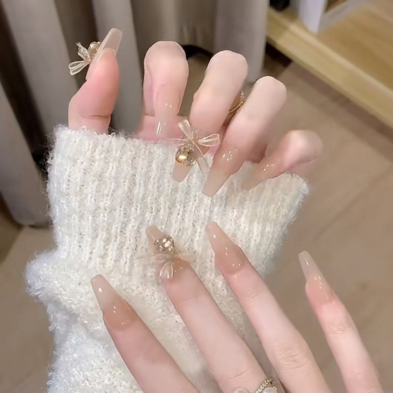 Artificial nail set with elegant 3D patterns and delicate accents Bowlift