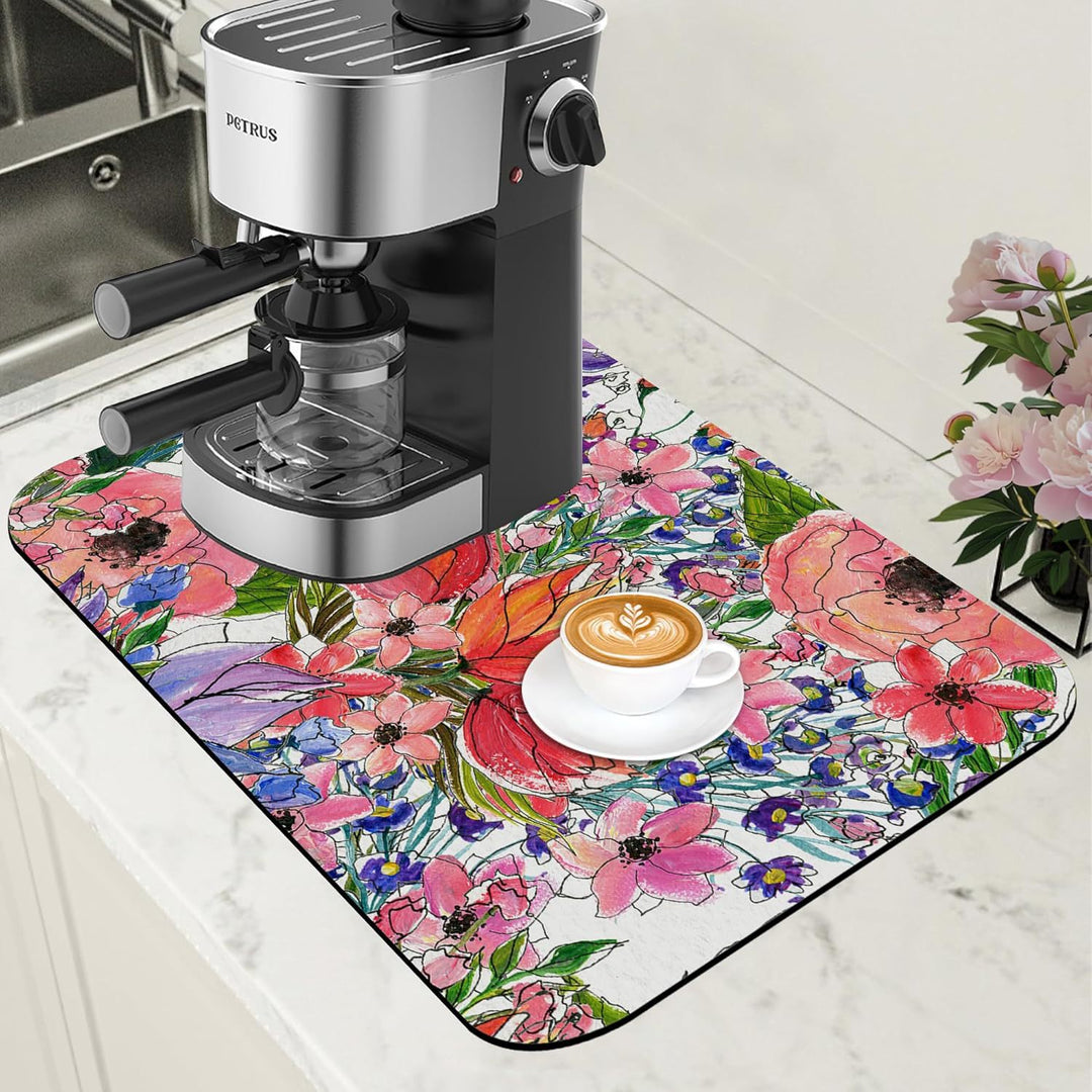 Flower Motiv Kitchen Placemat